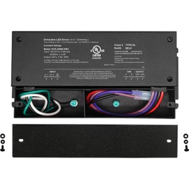 LEDXLIRBH 60W 24V Dimmable LED Driver, Triac/ELV/MLV/0-10V PWM Dimming, Flicker-Free and Constant Voltage for LED Strips, Compatible with Dimmers, Waterproof IP67 & UL FCC Class 2