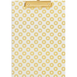 Blu Monaco Floral Clipboard Vintage-Clipboard Cream with Gold Floral Pattern Fun Clipboard for Office Decor - Stylish Clipboards for Women, Perfect Teacher Clipboard Desk Accessories for Women Office