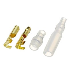 40pcs Motorcycle Giboshi Terminal Set, 10 Female and Male, Compatible with Honda CA/CB103, Gold Plated and Insulated Cover 0900-755-01000