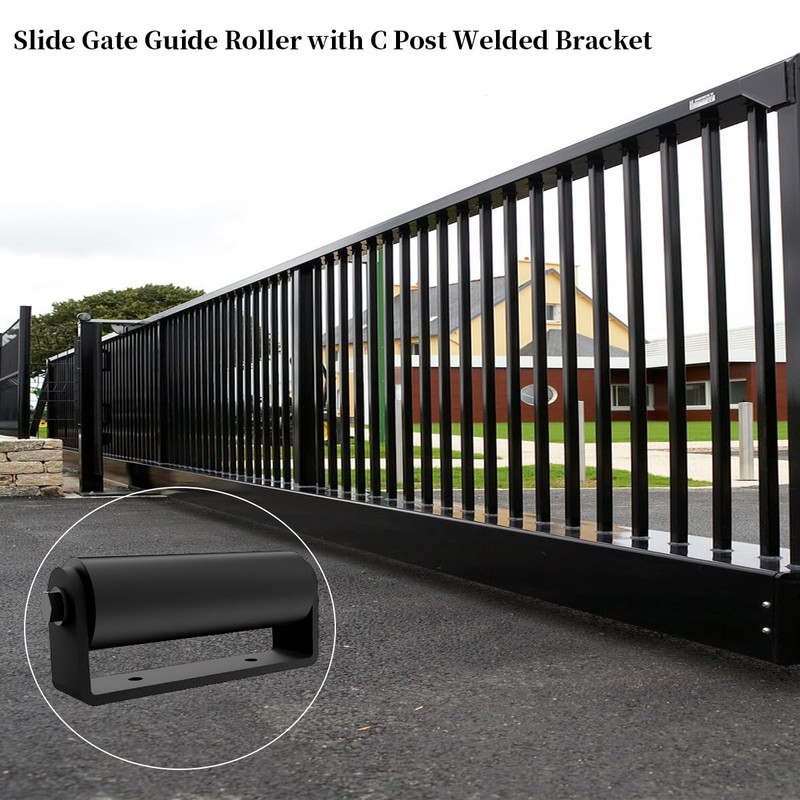 [Heavy Duty]JUGREAT 2 Pack Slide Gate Guide Roller，6" Hard Nylon
