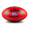 Sherrin AFL Rising Star Leather Football, Red, Size 3
