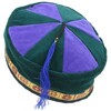 Siesta Nepalese Velvet Smoking Hat - Green Purple (Large)