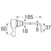 SANEI (サンエイ) Toilet Parts PC Low Tank Lever Long Type