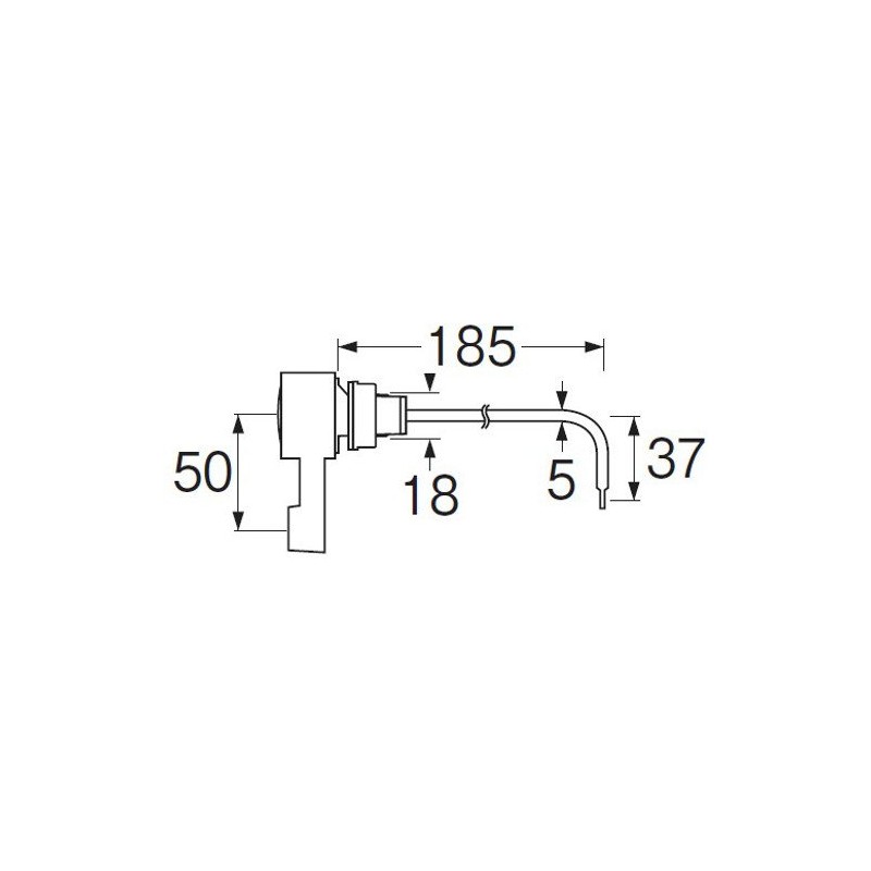 SANEI (サンエイ) Toilet Parts PC Low Tank Lever Long Type