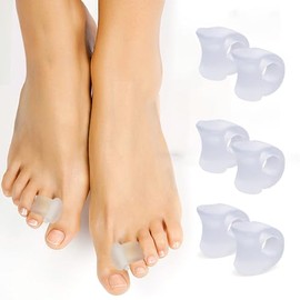 Viexpand 6 Stück Zehentrenner Silikon, Hammer Toe Straightener, Zehenspreizer für Bunion und überlappende Zehen, Toe Splints