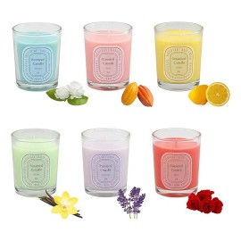 6pcs Velas Aromaticas De Soya Para Decorativas Con Caja