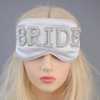 TRIXES Bride Sleep Mask, Rhinestones and Faux Pearls, Bride to