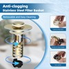 iFealClear 2 Pack Upgraded 4-in-1 Bathroom Sink Drain Strainer, Universal