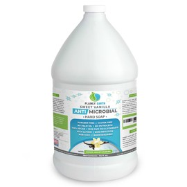 Plainly Earth Antimicrobial Liquid Hand Soap (4 x 1 US Gallon) - Antibacterial Soap Refill - Hand Soap Refill Bottle - Cruelty Free Moisturizing Soap, Sweet Vanilla