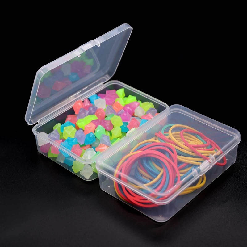 Aimeke Pack of 6 Plastic Storage Boxes with Lid, Small