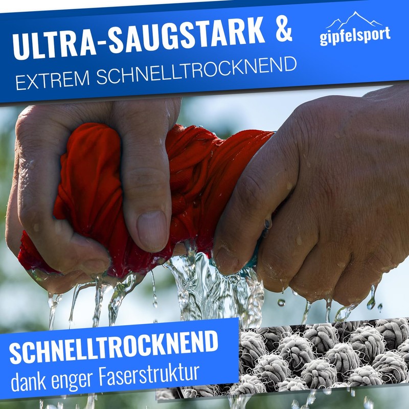 gipfelsport Microfibre Towel | 12 - Red | L(140x70cm)