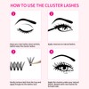 FADVAN Cluster Eyelash Extensions 280 Pieces Curl D Eyelashes Individual