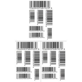 KING HORSE hm448 Tattoo Sticker Barcode [Regular Size, Pack of 3]