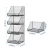 Lyuwanxian 4-Pack Stackable Wire Baskets for Closet and Storage -