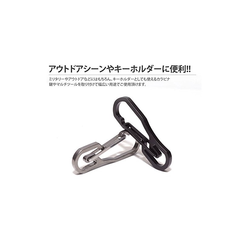 PR-SUTECARA Carabiner Stainless Steel Key Holder, Military, Lightweight, Outdoor, Men's,