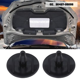 SING F LTD 50PCS Car Bonnet Hood Insulation Retainer Clips 90467-09006 Compatible with Avensis Camry for 8mm Hole Diameter 29.8mm Head Diameter 17.1mm Stem Length
