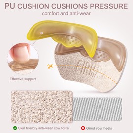 Heel Pads for Shoes, Heel Pads for Shoes That are Too Big, Heel Cushion for Womens Shoes Soft High Heel Comfort Pads Heel Protectors for Loose Shoes, Stop Heel Pain, Heel Blisters(4 Pairs)