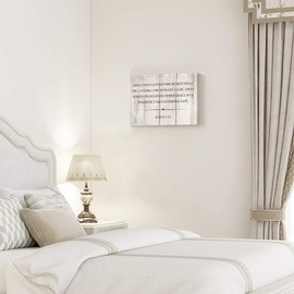 Geeignet Scripture Wall Art Inspirational Christian Artwork Bible Verse Quotes Canvas Painting Beige Picture Rustic Print John 3 16 Holy Writ Home Decor for Living Room Kitchen Bedroom, 16x12 Inch