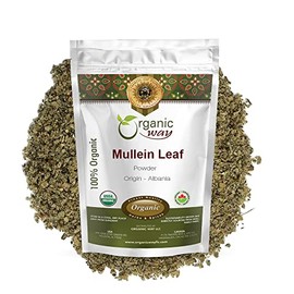 Organic Way Mullein Leaf Powder (Verbascum thapsus) - European Wild-Harvest | Organic & Kosher Certified | Vegan, Non GMO & Gluten Free | USDA Certified | Origin - Albania (1/2Lbs / 8Oz)