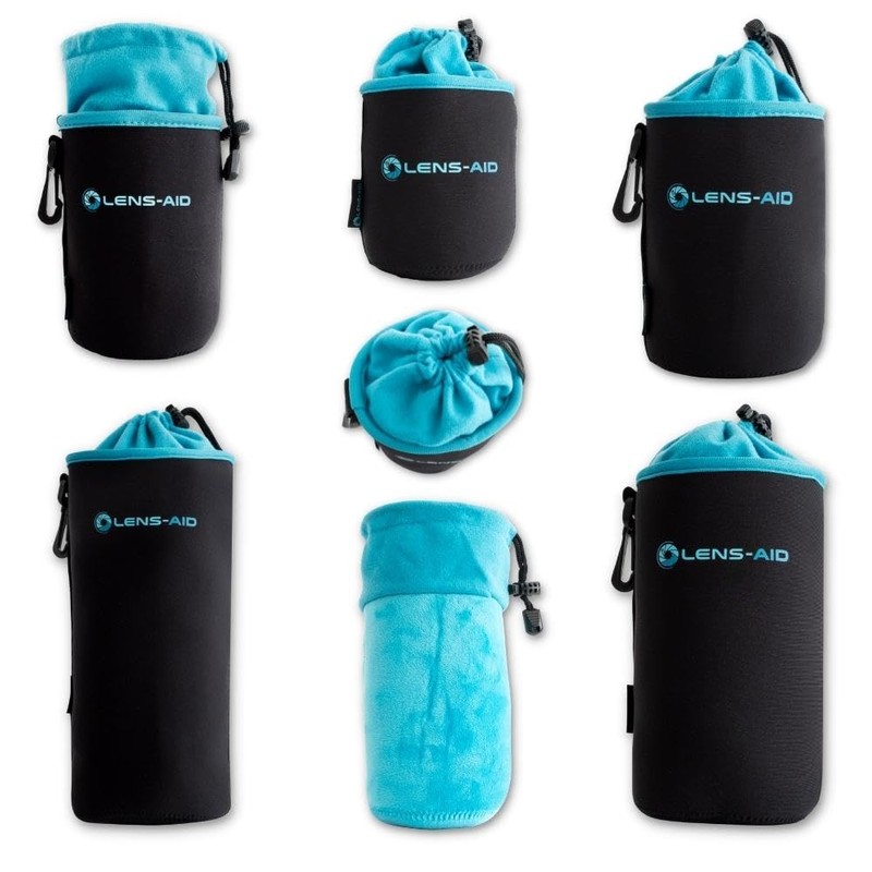 LENS-AID Neoprene Lens Bag with Fleece Lining as a Set