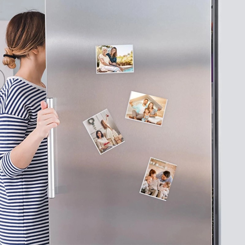 12 Pack 4x6 White Magnetic Picture Frames for Refrigerator with