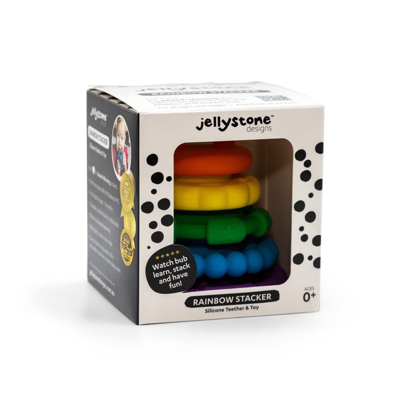Jellystone Designs Rainbow Stacker & Teether. Rainbow
