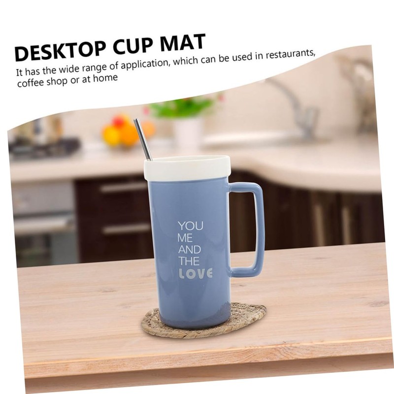 MAGICLULU Japanese Style Heat Insulation Straw Coaster Natural Skid Cup