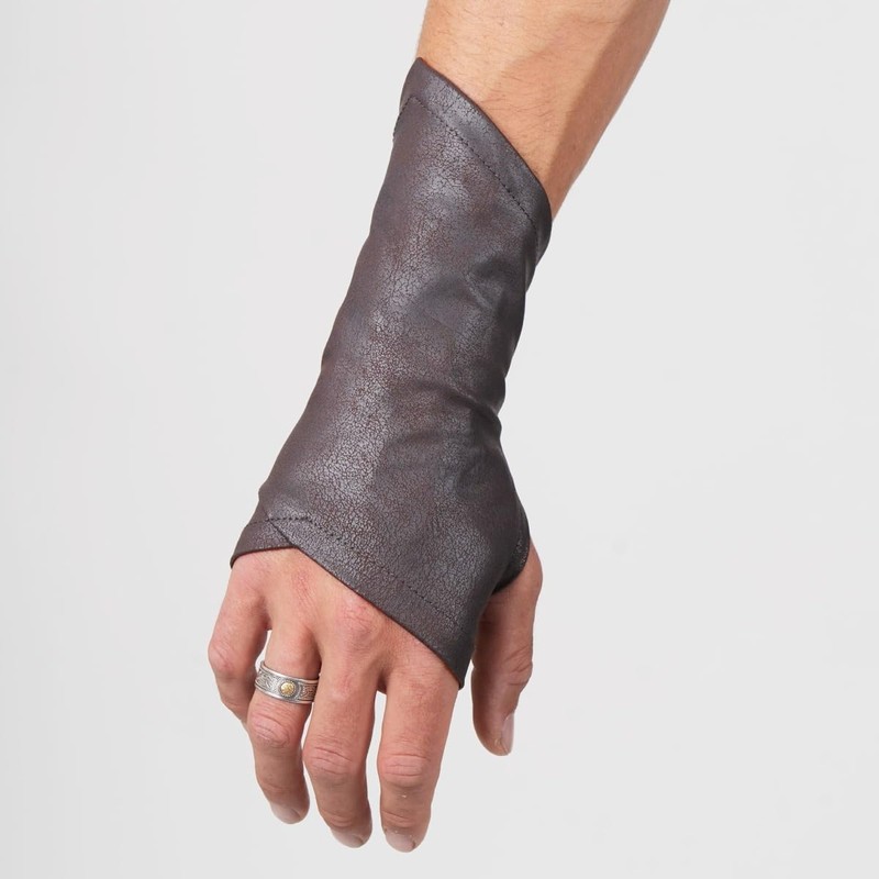 SIC HOODS Assassin Gloves Ren Faire Faux Leather Bracers Ranger