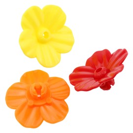 Dookoe Replacement Hummingbird Flowers Plastic Hummingbird Feeder Parts Hummingbird Replacement Flowers for Most Hummingbird Feeders -15PCS