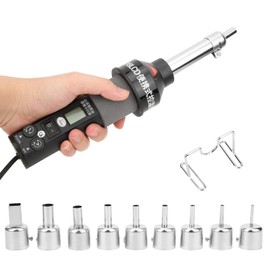 Mini Heat Gun 9 Tuyere LCD Digital Display Thermostat Heat Gun Industrial Electric Heat Gun for Desoldering Circuit Boards EU Plug AC 220V