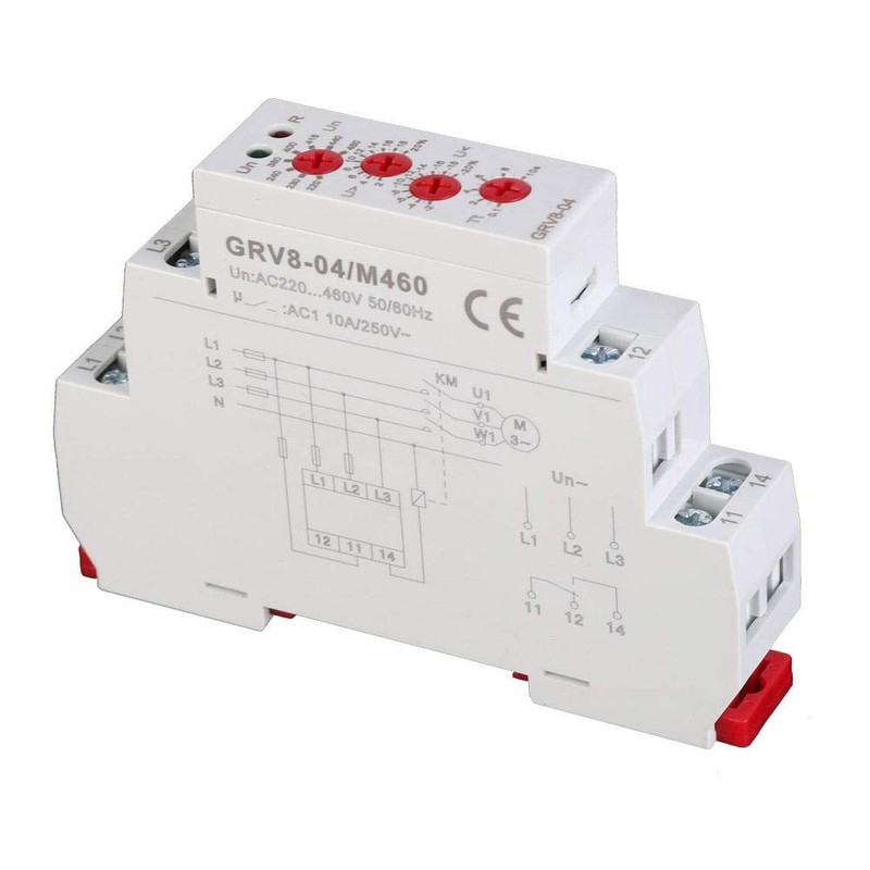 GRV8-04 M460 Voltage Relay,3-Phase Voltage Monitoring Relay Phase Sequence Phase