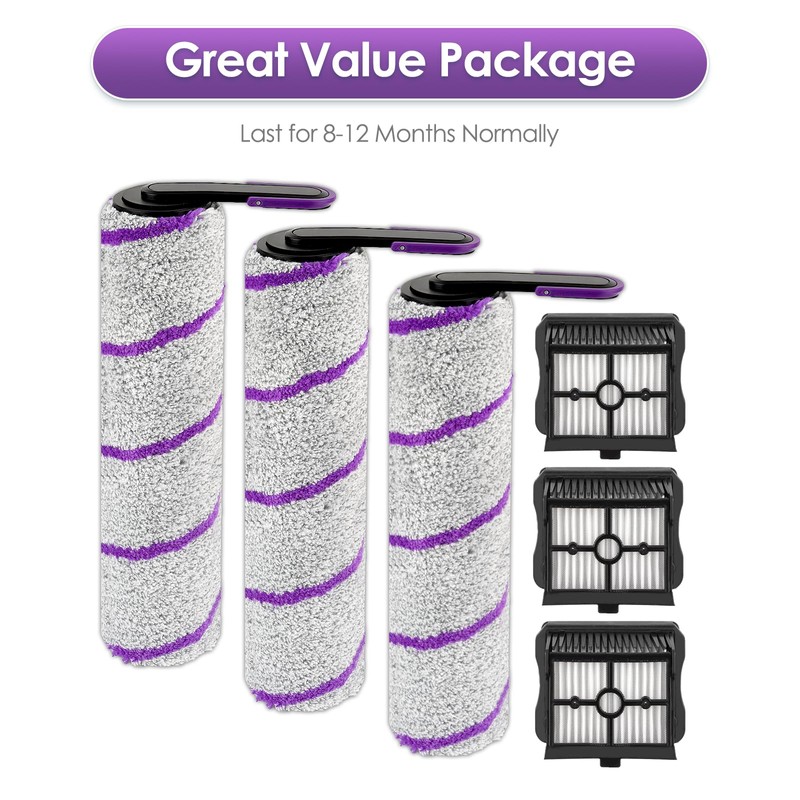 (6 Pack) S20 Pro Replacement Brush Rollers and HEPA Filters