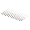 15 Pieces Reusable Salon Eyebrow Lip Eyeliner Tattoo Pens Holder Clear for Microblading Permanent Makeup Artists - Aluminum Alloy Construction - Versatile for Eyebrows, Lip