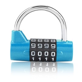 4 Dial Digit Code Combination Padlock, Gym Locker, Security Password Lock for Gym, School, Employee Locker Travel Suitcase(Blue)