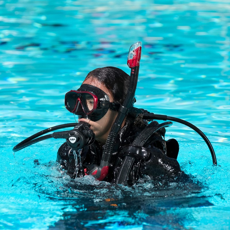Tusa M-212 Ceos Clear Skirt Scuba Diving Mask - Flash