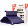 Campior Purple Plastic Hangers 10 Pack Heavy-Duty, Space-Saving, Non-Slip, Durable
