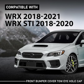LQI Front Bumper Tow Eye Hole Cap Cover Compatible with Subaru WRX 2018-2021,Fit WRX STI 2018-2020 57731VA320 Black