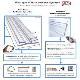 Sign Letter Depot, Flexible Letter Track - Polycarbonate, 1" H x 90" L, Transparent - Industrial Style, Promotional Signs