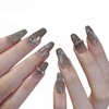 LUYING Short Nail Tips, 24 Reusable Press-On Nail Tips for