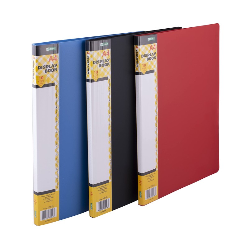 D.RECT Display Book PP A4, 10 Sleeves, Display Folder, Solid,