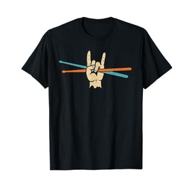 Retro Drum Sticks Art Men Boys Kids Percussion Drum Player T-Shirt