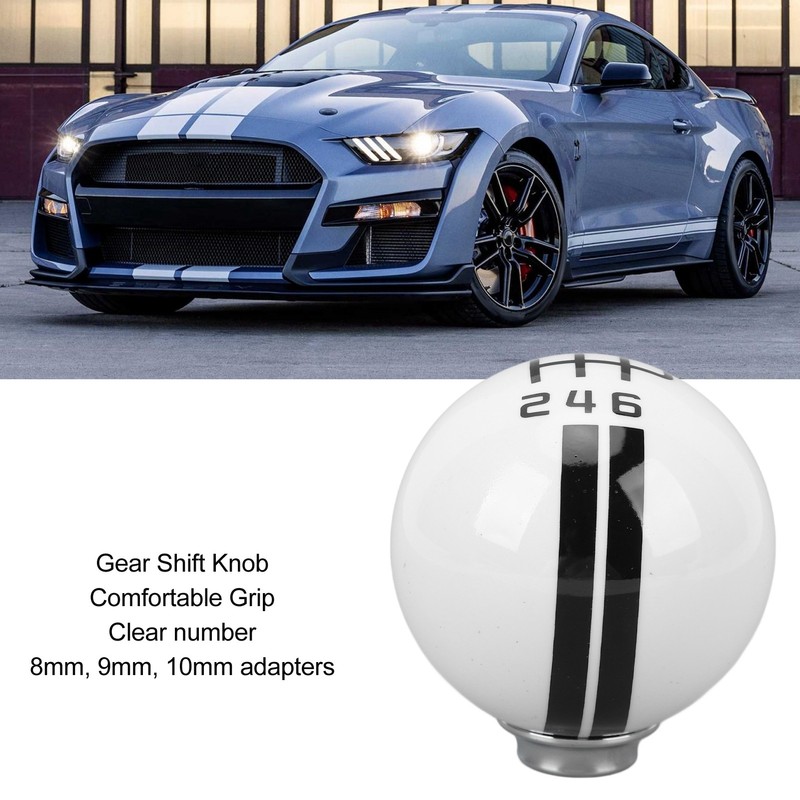 Gear Shift Knob with 3 Adapters Comfortable Grip 6 Speed