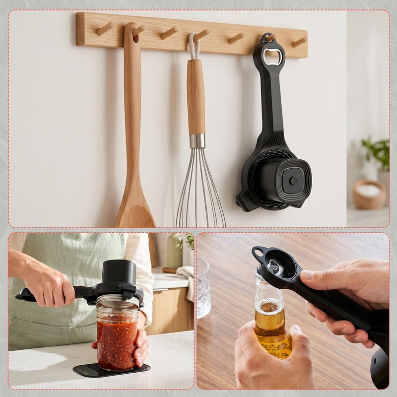 Electric Jar Opener Multifunctional for Seniors Bottle Opener Auto locking