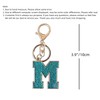 Purple Green Dark Blue Letter A-Z Keychain for Women Men