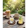 Drink Coasters Set of 4, 4.7x4.7 inch Cute Absorbent Felt