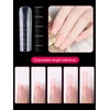 EBANKU Poly Extension Gel Dual Nail Forms, Square Clear Nail