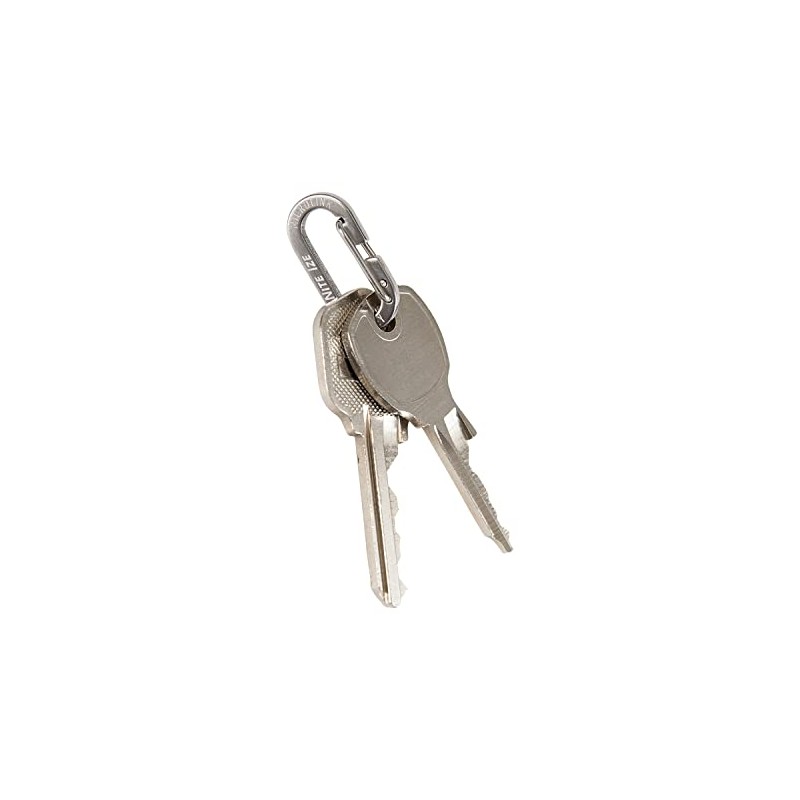 Nite IZE MicroLink Mosquetón, Mini llaveros de Acero Inoxidable para