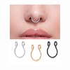 0.8 * 10MM Thin Septum Fake Nose Clip Ring Stud