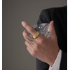 MYNENEY 10mm Men's Stainless Steel Solid Link Chain Rings Silver/Gold