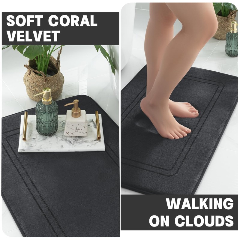 Non-Slip Bath Mat, Bathroom Rug, Soft Bath Mat, Absorbent Bath